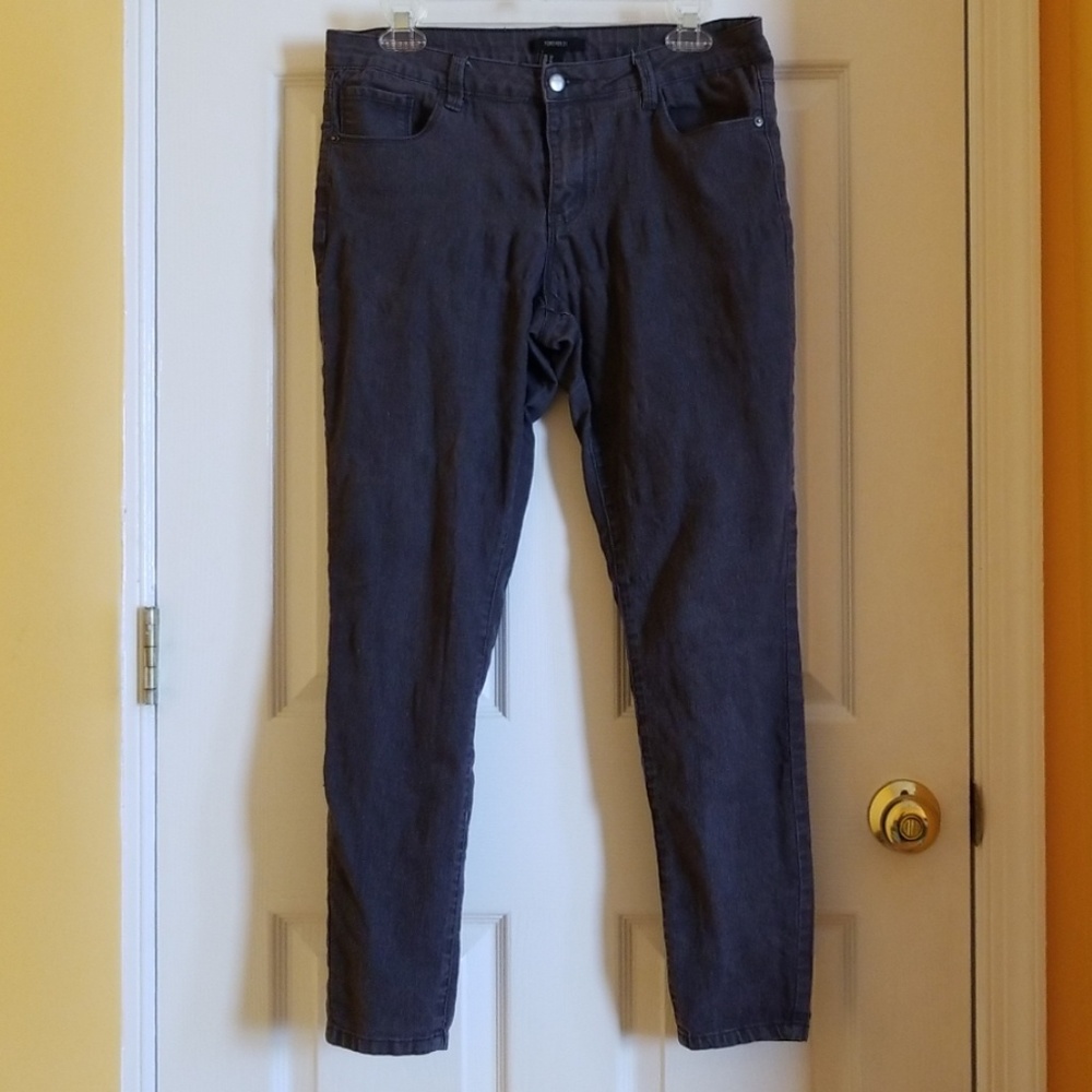 F21 dark grey jeans